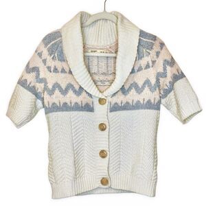 Old Navy Shawl Collar Fair Isle Cardigan Sweater | Medium